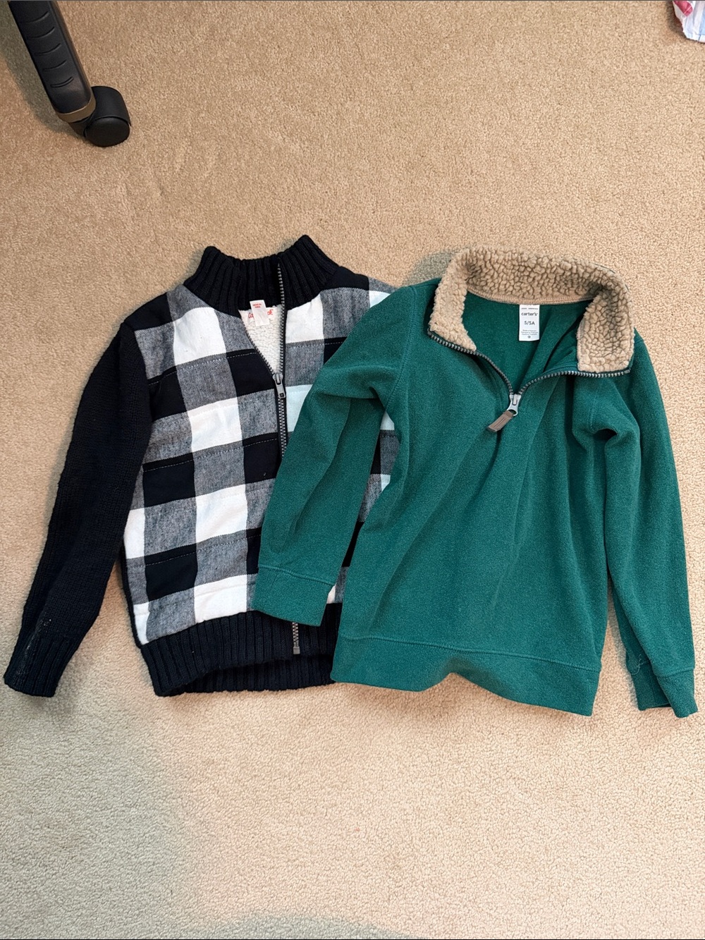 Boys sweater bundle - 5 / 5T, Carter's + Cat & Jack, fall and winter